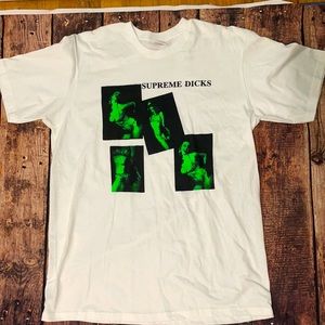SUPREME- supreme dicks tee. 100% authentic. White, New.